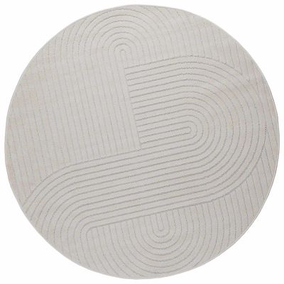 vidaXL Kusové koberce Okrúhly PALMERAS Krémová Ø 160 CM Polyester
