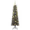 vidaXL Umelý vianočný stromček Zelená 150 cm PVC, plast a oceľ