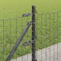 vidaXL Euro plot s betónovým podstavcom 25 x 0,6 m PVC potiahnutá oceľ