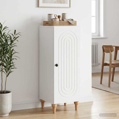 vidaXL Servírovacia skriňa Biela 33 x 34,5 x 90 cm Kompozitné drevo