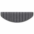 vidaXL Samolepiace schodové rohože 15 ks 65 x 21 x 4 cm Non-Slip Sivá