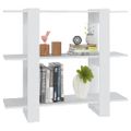vidaXL Knižnica/deliaca stena biela 100x30x87 cm