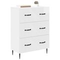 vidaXL Zásuvkový kabinet Biela s vysokým leskom 66 x 34,5 x 89,5 cm