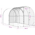 vidaXL Kurník pre kurčatá Strieborná 400 x 200 x 200 cm