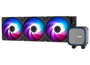 MSI vodný chladič CPU MAG CORELIQUID A13 360/ 3x 120mm ARGB fan Vodné chladenie, pre CPU, pre Intel i AMD, 3× 120mm ARGB ventilátor, socket 1700, 1851, AM5, AM4, čierny