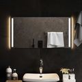 vidaXL Zrkadlo do kúpeľne s LED Priehľadná 80 x 40 cm tvrdené sklo