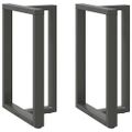 vidaXL Nohy barového stola v tvare T, 2 ks, antracitové, 60x35x(90-91) cm, oceľ