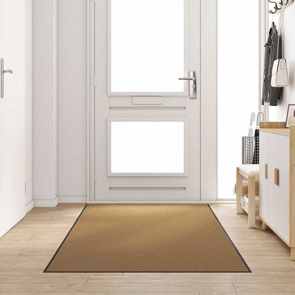 vidaXL Rohož Iný Krémová a čierna 120 x 300 cm Polyamid a PVC