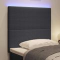 vidaXL LED hlavová doska Tmavo šedá 80 cm Kordúrová tkanina