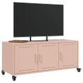 vidaXL TV skrinka ružová 100,5x39x43,5 cm oceľ