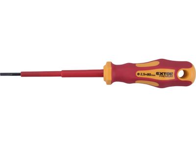 Šroubovák elektrikářský, (-)2,5x80mm, VDE, CrV EXTOL-PREMIUM