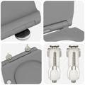 vidaXL WC sedadlo Sivá 45,5 x 37,5 x 3,8 cm Duroplast