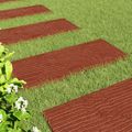 vidaXL Kameň na schodíky 6 ks Červená 60,5 x 25 x 2 cm Guma