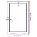 vidaXL Kúpeľňová doska 40x60x(2-6) cm neošetrený masív