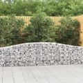 vidaXL Oblúkový gabionový kôš 3 ks 400x30x60/80 cm pozinkované železo