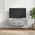 vidaXL Nástenná TV skrinka 98 x 41 x 30 cm Betónovo sivá