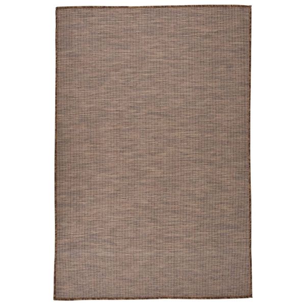 vidaXL Vonkajší koberec s plochým tkaním 120x170 cm hnedý
