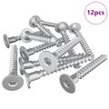 vidaXL Potvrdené skrutky 12 ks Strieborná Ø5 x 40 mm Kov