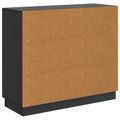vidaXL Servírovacia skriňa Čierna 89 x 34,5 x 77 cm Kompozitné drevo