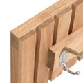 vidaXL Nástenný vešiak 42x8,5x14 cm masívny orech