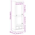 vidaXL Šatníky Biela 55 x 38 x 170 cm Masívne borovicové drevo
