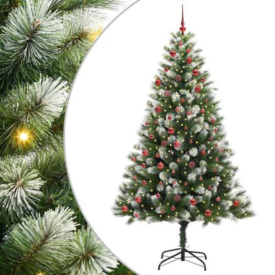 vidaXL Umelý vianočný stromček s umelým snehom 300 LED Teplá biela