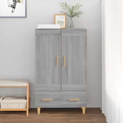 vidaXL Vysoká skrinka sivý dub sonoma 70x31x115 cm spracované drevo