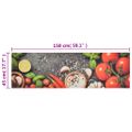 vidaXL Kuchynský koberec umývateľný zelenina 45x150 cm zamat