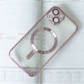 Farebné Chrome Mag puzdro pre iPhone 13 6,1" ružové zlato