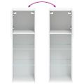 vidaXL TV skrinky s LED svetlami 2 ks biele 30,5x30x90 cm
