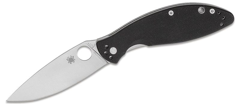 Spyderco C252GP Astute vreckový nôž 7,7 cm, Satin, čierna, G10