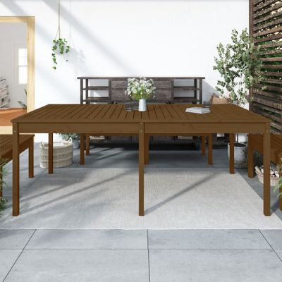 vidaXL Záhradný stolík medovohnedý 203,5x100x76 cm borovicový masív