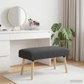 vidaXL lavička Jednofarebný Tmavosivá 80 x 40 x 46 cm Bouclé