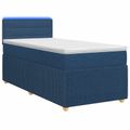 vidaXL Posteľ boxspring s matracom Modrá 90 x 200 cm Látka