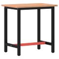 vidaXL Pracovný stôl 80x55x81,5 cm masívny buk a kov