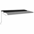 vidaXL Samostatne stojaca automatická markíza 600x350 cm antracitová