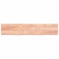 vidaXL Stolová doska bledohnedá 200x40x(2-4) cm ošetrený masívny dub