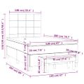vidaXL Posteľný rám boxsping s matracom tmavozelený 120x200 cm zamat