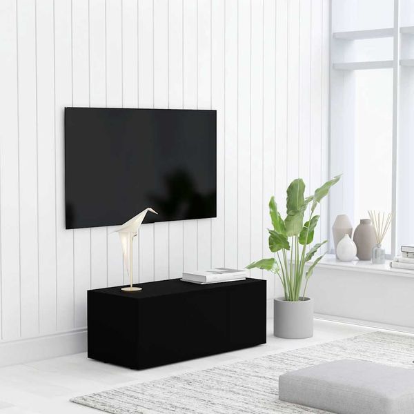 vidaXL TV skrinka, čierna 80x34x30 cm, kompozitné drevo