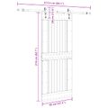 vidaXL Posuvné dvere NARVIK Prírodná a čierna 95 x 210 cm (213,5 cm)