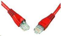 Solarix - patčový kábel CAT5E UTP PVC 1 m červený snag-proof