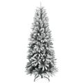 vidaXL Umelý vianočný stromček 150 LED a vločky snehu 120 cm