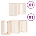 vidaXL Brána pre psa s dverami skladacia 9 panely 450cm topoľové drevo