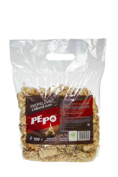 PE-PO podpalovač z dřevité vlny 100 ks PEPO