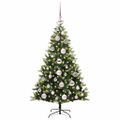 vidaXL Umelý vianočný stromček s kĺbmi 150 LED Zelená 120 cm PVC a PE