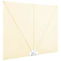 vidaXL Skladacia bočná markíza na terasu, krémová 300x150 cm