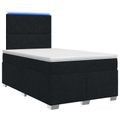 vidaXL Posteľ boxspring s matracom Čierna 120 x 190 cm Látka