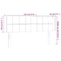 vidaXL Čelo postele s LED sivohnedé 147x16x78/88 cm látka