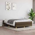 vidaXL Posteľný rám s boxspringom tmavohnedá 140x190 cm látka