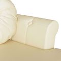 vidaXL Chesterfield lavica Krémová 120,5 x 65 x 75 cm Umelá koža